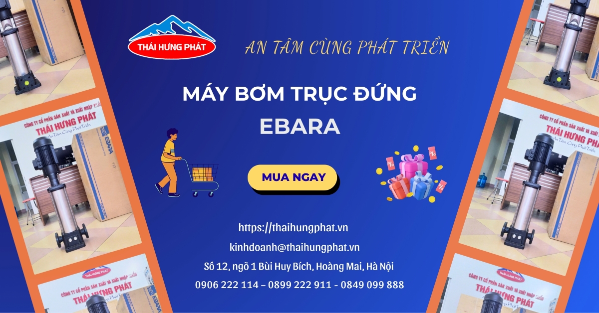 Bơm trục đứng Ebara EVMSG20 3F5/4 chất lượng cao, giá tốt