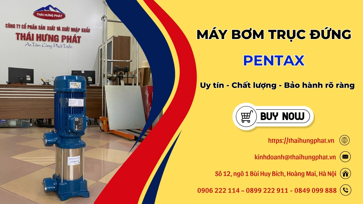 Máy bơm trục đứng Pentax U5V-300/10T 3HP