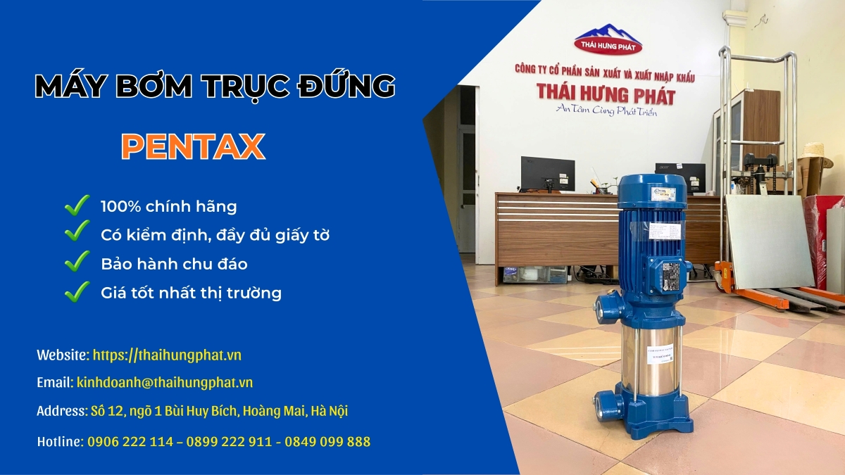 Bơm nước trục đứng Pentax MSVC chất lượng cao