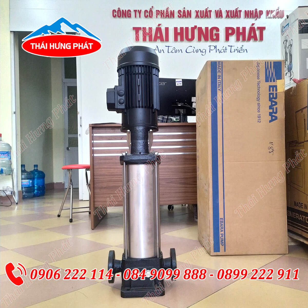 Máy bơm Ebara hướng trục đứng EVMSG 5 8F5/2.2 3HP